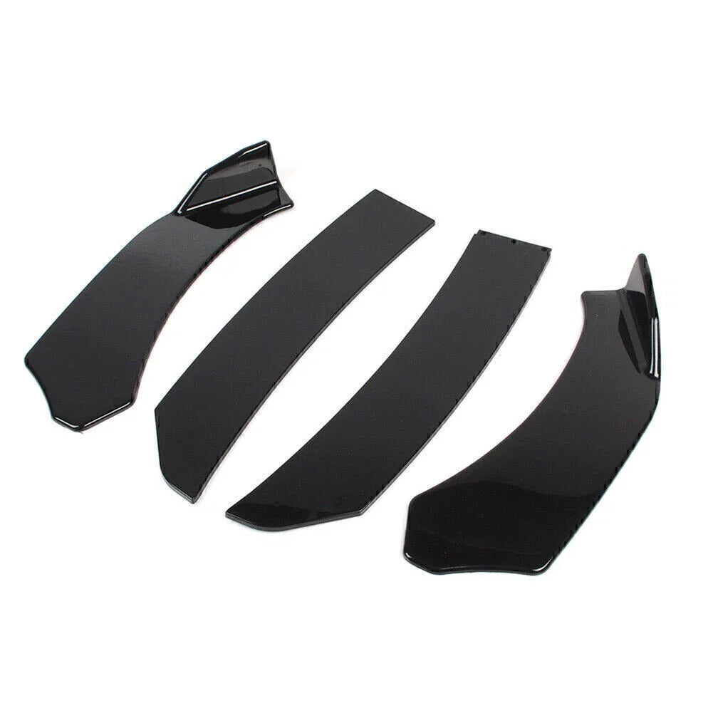 Glossy Black Front Bumper Lip Chin Spoiler for Universal Car