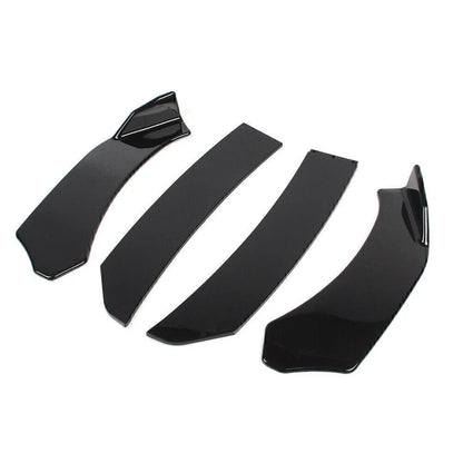 Glossy Black Front Bumper Lip Chin Spoiler for Universal Car