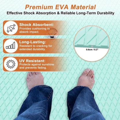 Boat Flooring Strip for Marine Use (96" L x 38" W, Seafoam Green)