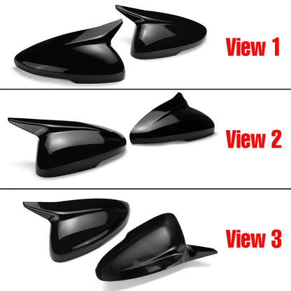 Pair Glossy Black Rearview Mirror Cover Cap Trim for Honda Accord (2018–2022)