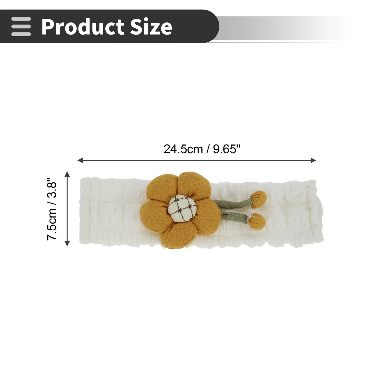 Set of 2 Ginger Yellow Seat Belt Cover Pads for Universal Fit (24.5cm)