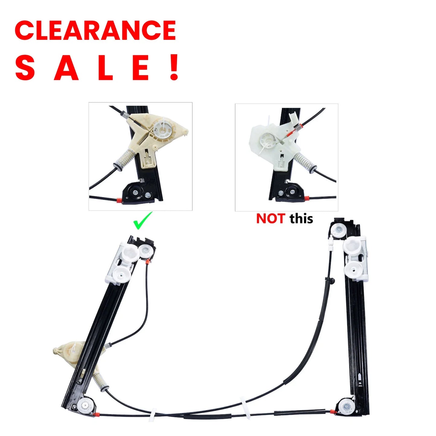 Front Left Window Regulator Without Motor for Mini Cooper R52 (2005–2007)