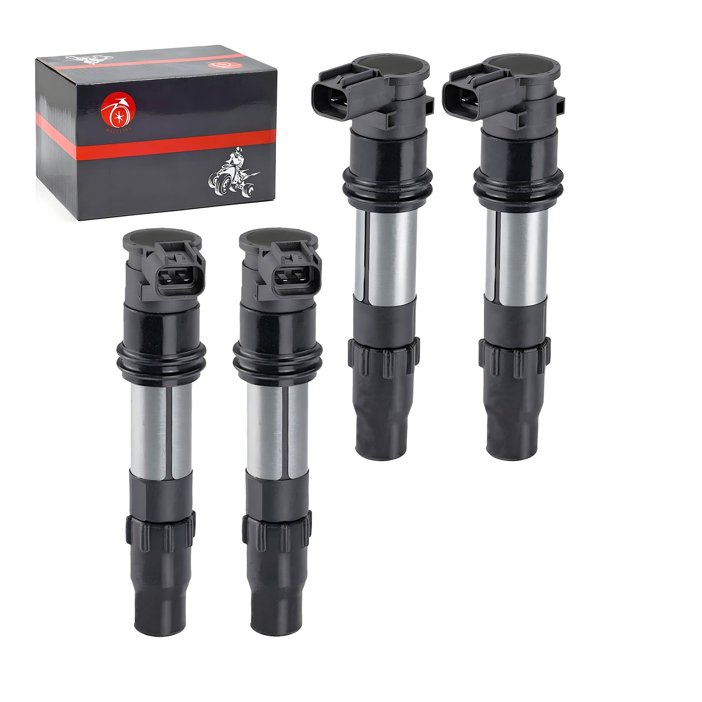 Set of 4 Ignition Coils for Suzuki GSX-R1000 (2009–2016) GSX-S1000 (2015–2023)