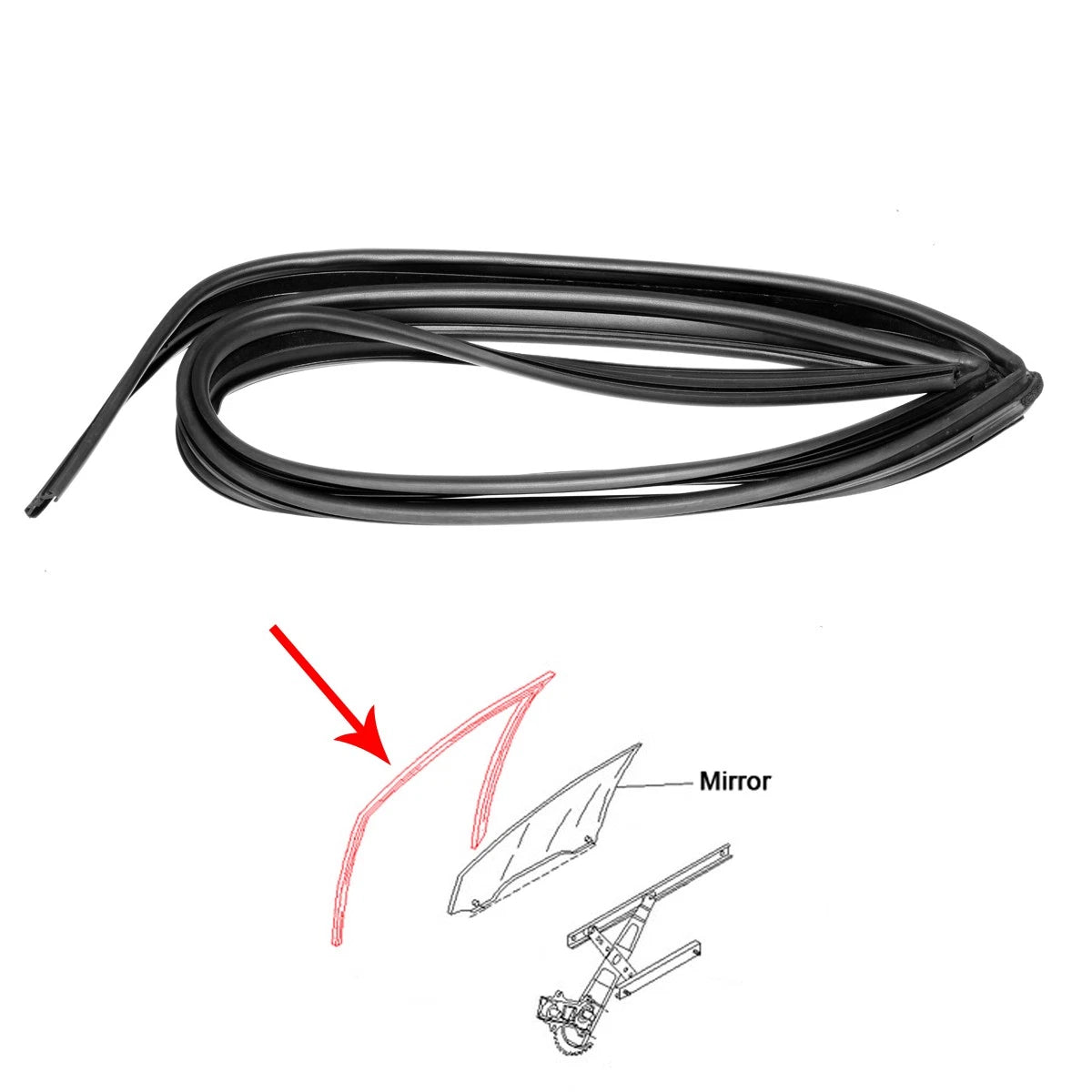 Door Glass Run Channel for Toyota Altis Corolla CE120 NZE120 ZZE121 ZZE122 (2001–2007)