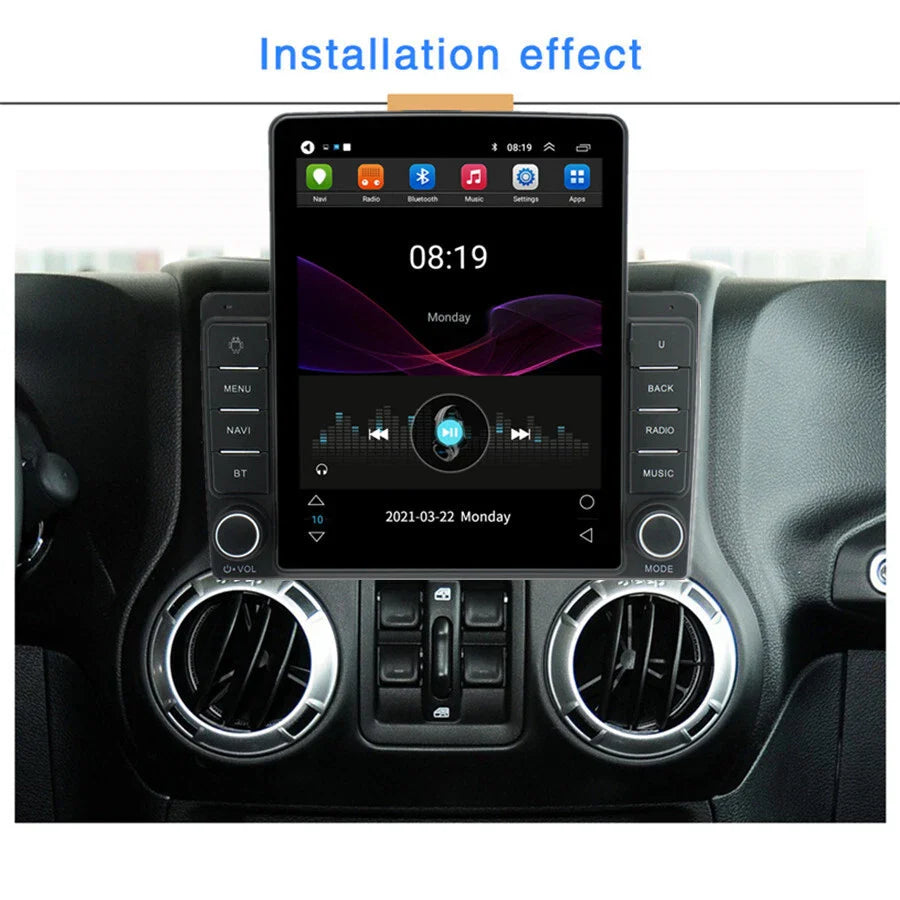 9.5" Vertical Android 10.1 Stereo Radio Player for Jeep Wrangler (2011-2023)