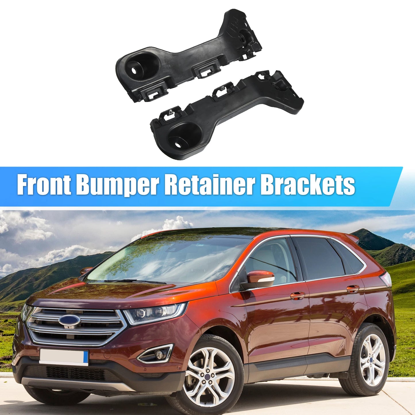 Set of 2 Front Bumper Mounting Support Brackets BT4Z17C947A for Ford Edge (2011–2014)