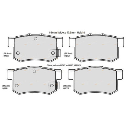 Rear Disc Brake Pad Set for Suzuki Swift (2006–2010)