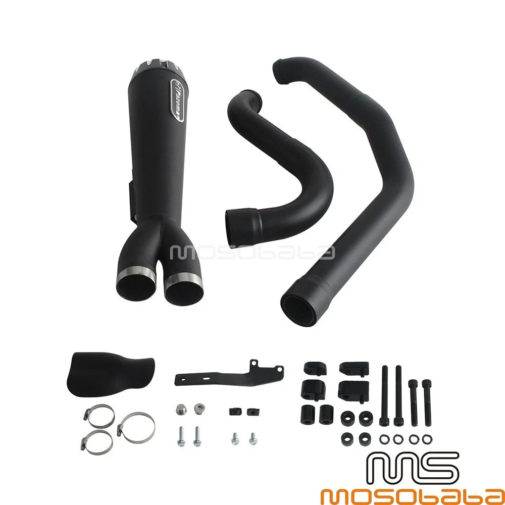 2-into-1 Exhaust System w/ End Cap for Harley Touring CVO Street Glide (2017-2023)