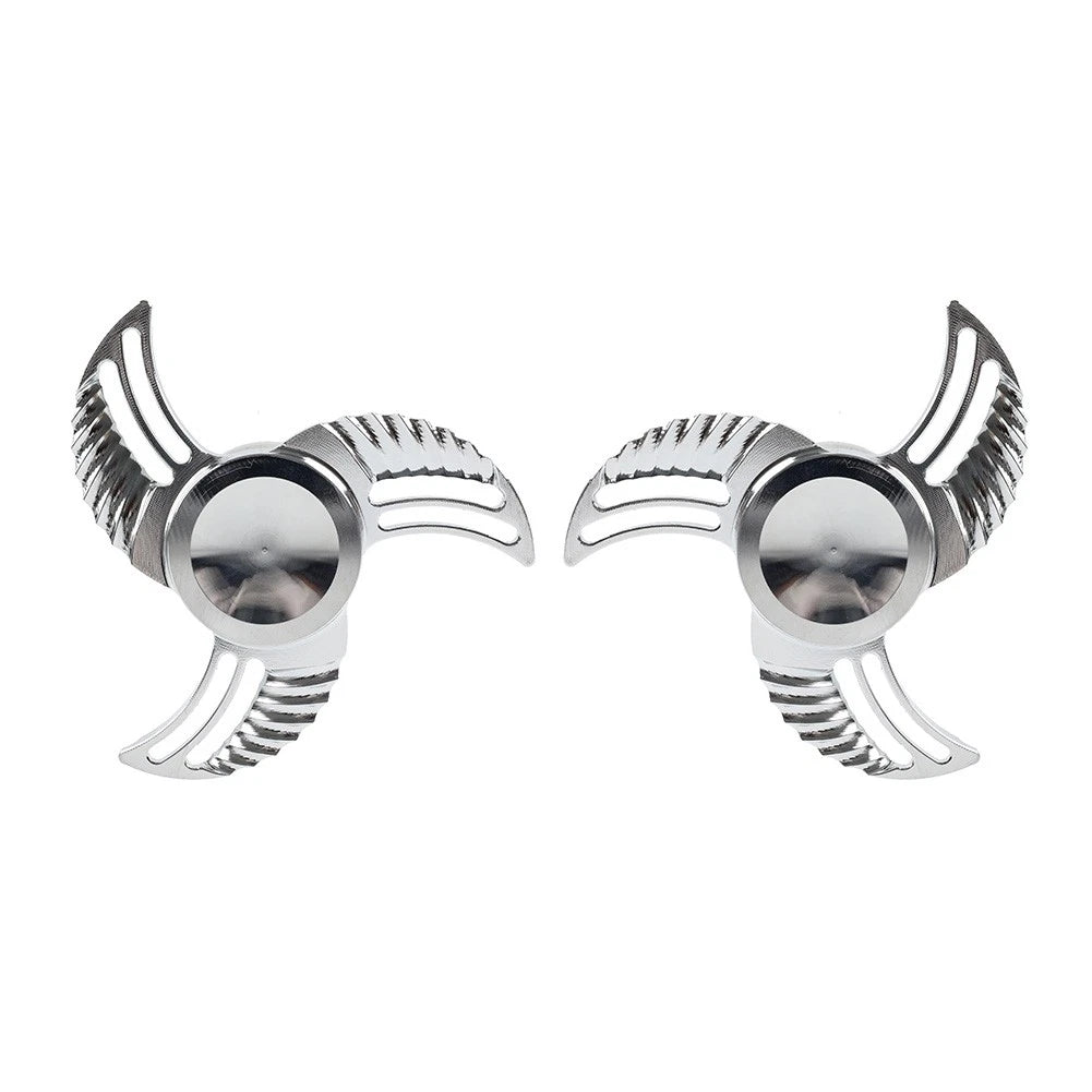 Chrome Spun Blade Front Axle Caps Nut Covers for Harley Softail Dyna