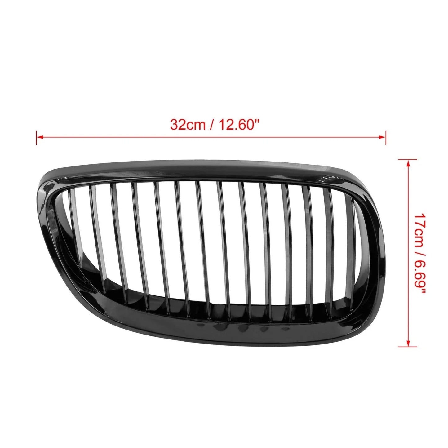 Front Kidney Grille Gloss Black for BMW E92 2 Door (2007 - 2010)