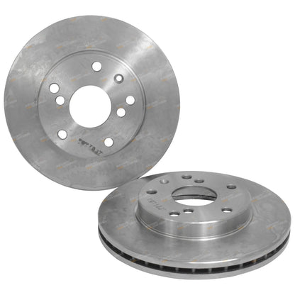 2 Front Disc Brake Rotors for Daewoo Leganza (1997–1999)