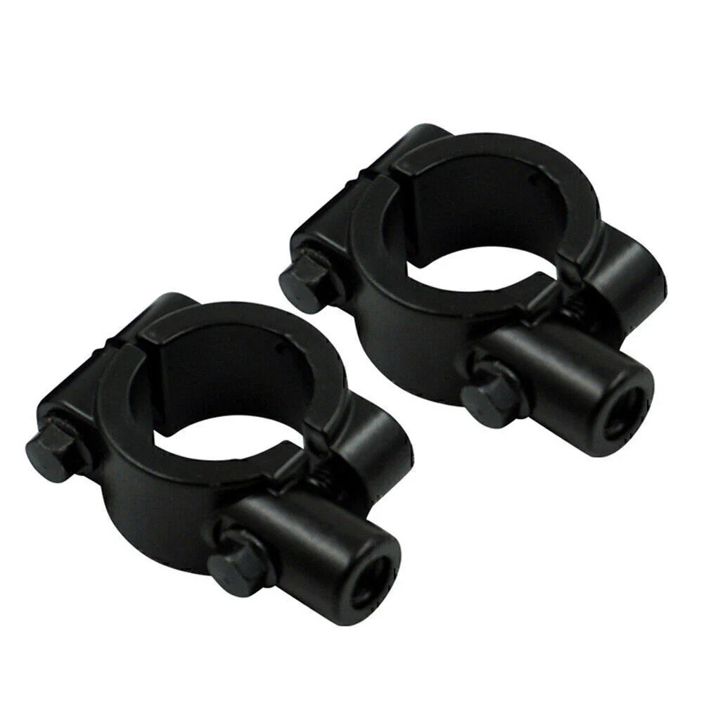 25MM M10 Black Motorcycle Handlebar Mirror Mount Clamp Adaptor