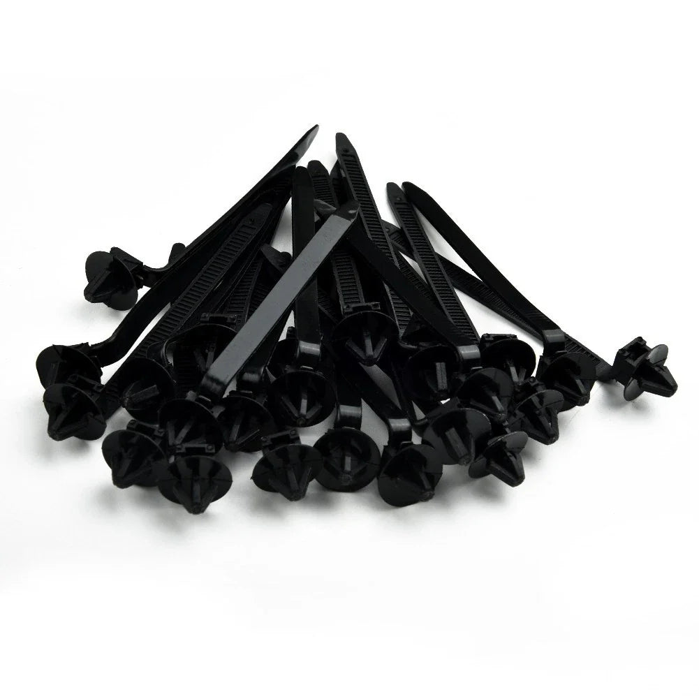 50pcs Nylon Car Cable Tidy Organizer Clips Holder Hose Wire Tie Fixing Strap for Car