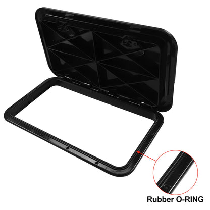 Marine Boat Deck Access Inspection Hatch Cover 23.86" x 13.9" Black