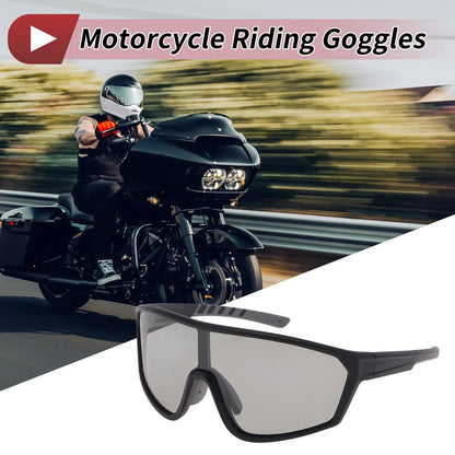 Set of 1 Motorcycle Riding Goggles for Universal Fit (Light Gray Lens)