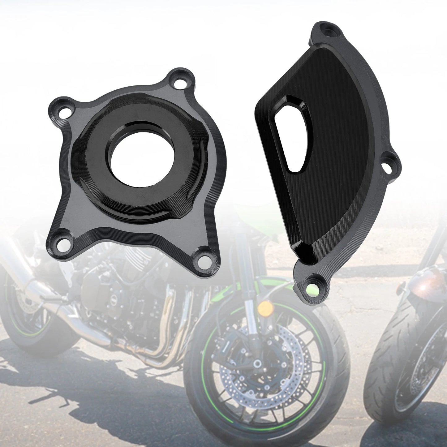 Titanium Alternator Cover & Clutch Protect for Kawasaki Z900 RS (2017–2023)