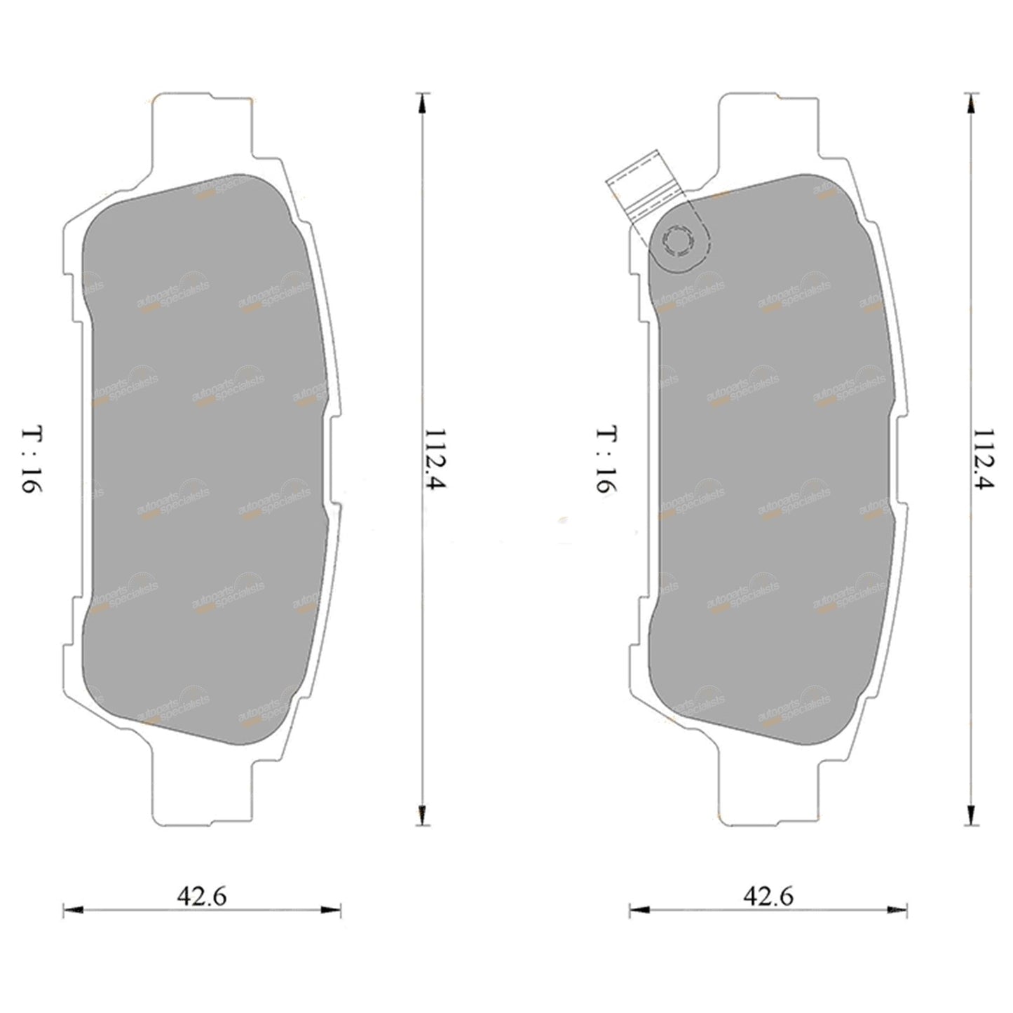 Rear Disc Brake Pads Set for Toyota Avensis (2001–2010)