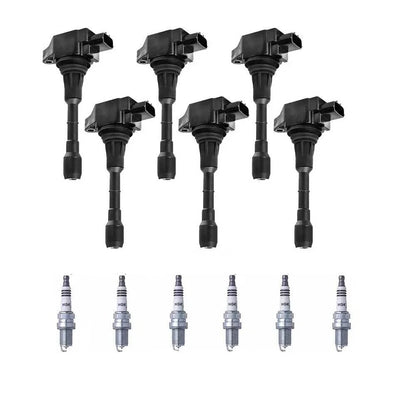 6 x Ignition Coils & 6 x Spark Plugs for Nissan Murano Z51 (2009-2014)