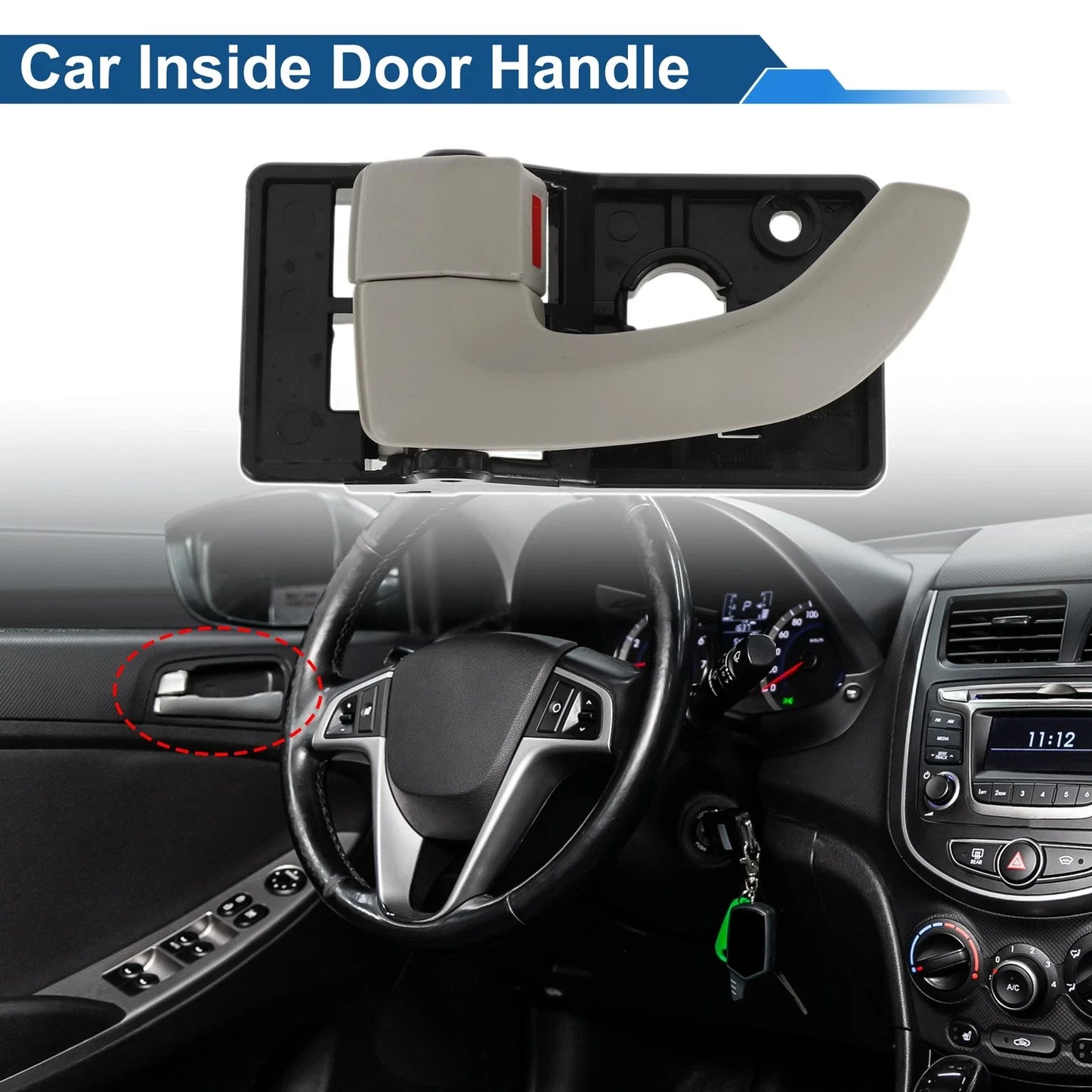 Driver Side Interior Door Handle for Hyundai Tucson (2005-2009)