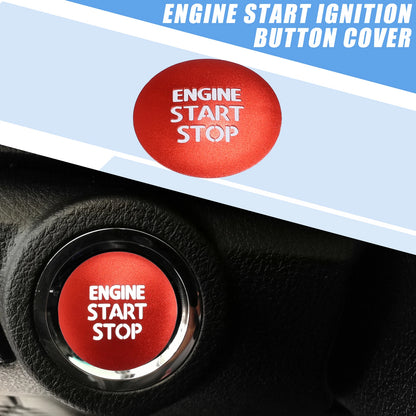 Engine Start Stop Ignition Button Cover Sticker for Toyota Tacoma (2016–2021) Red