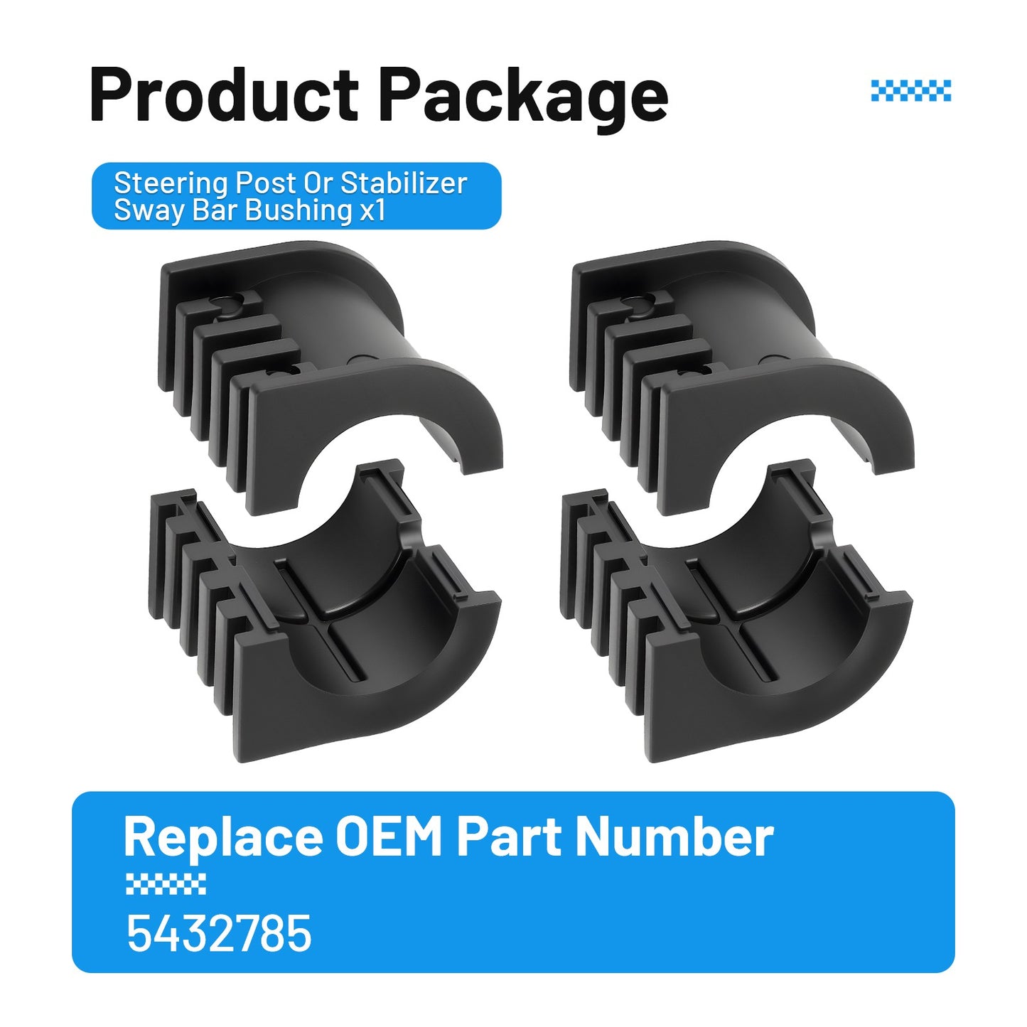 Rear Stabilizer Sway Bar Bushing for Polaris Ranger Crew 800 (2010–2012)