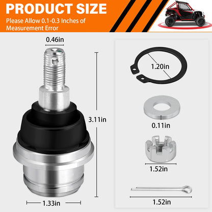 2X Front Upper Ball Joints for Honda Talon 1000R 1000X (2019–2024)