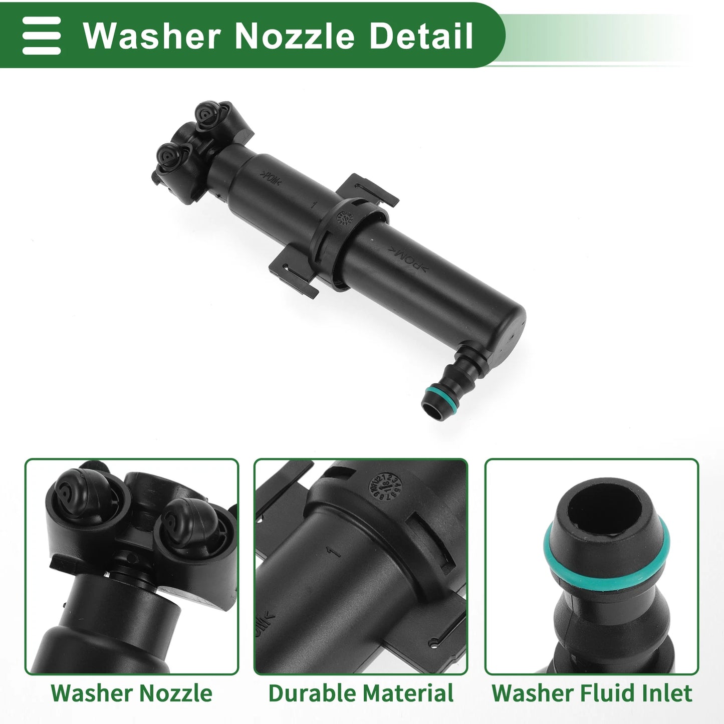 Front Driver Side Headlight Washer Nozzle for VW Tiguan (2018–2021) No. 5ND955979/5N0955979