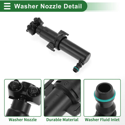 Front Driver Side Headlight Washer Nozzle for VW Tiguan (2018–2021) No. 5ND955979/5N0955979