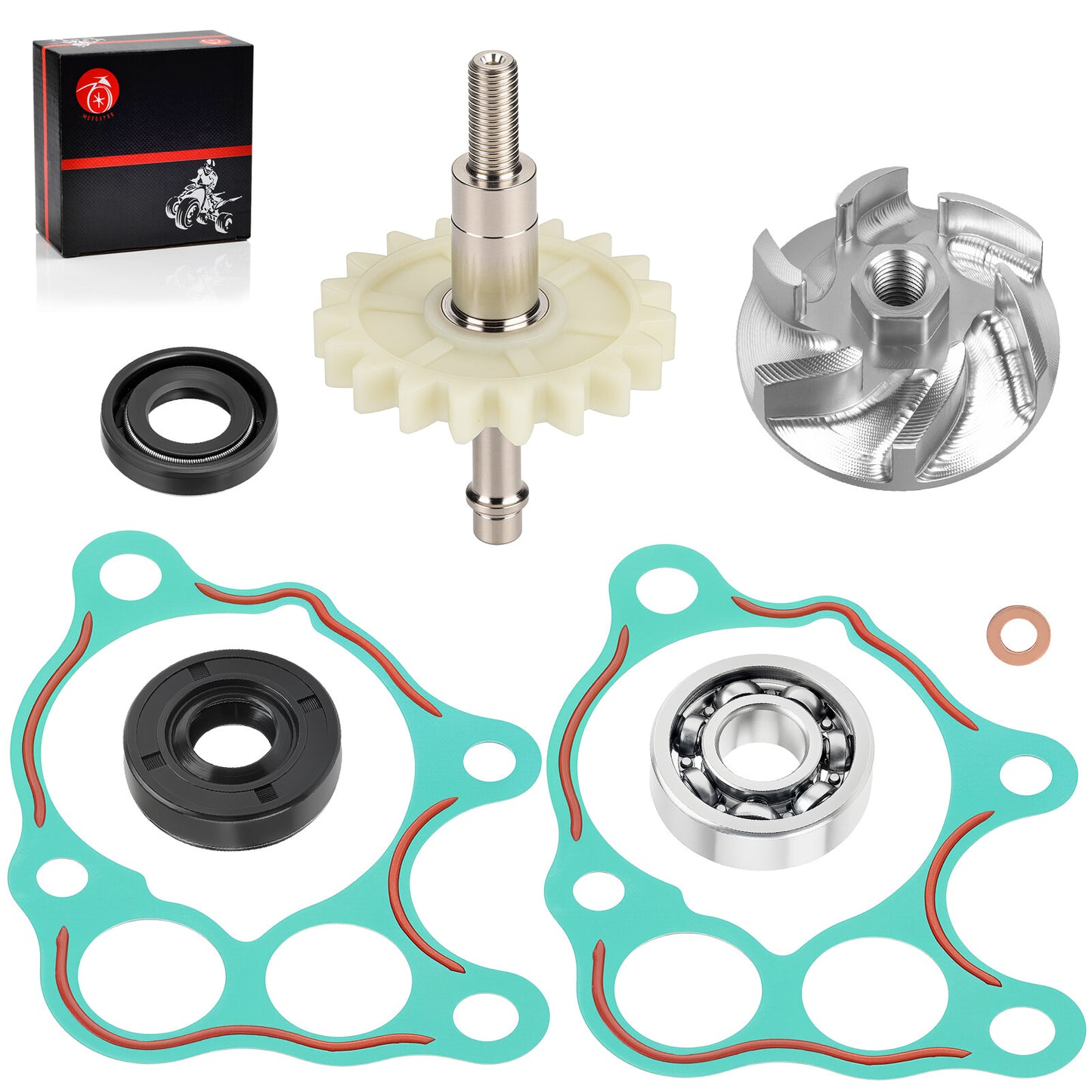 Water Pump Impeller Shaft Gear Kit for Honda CR500R (1986–2001)