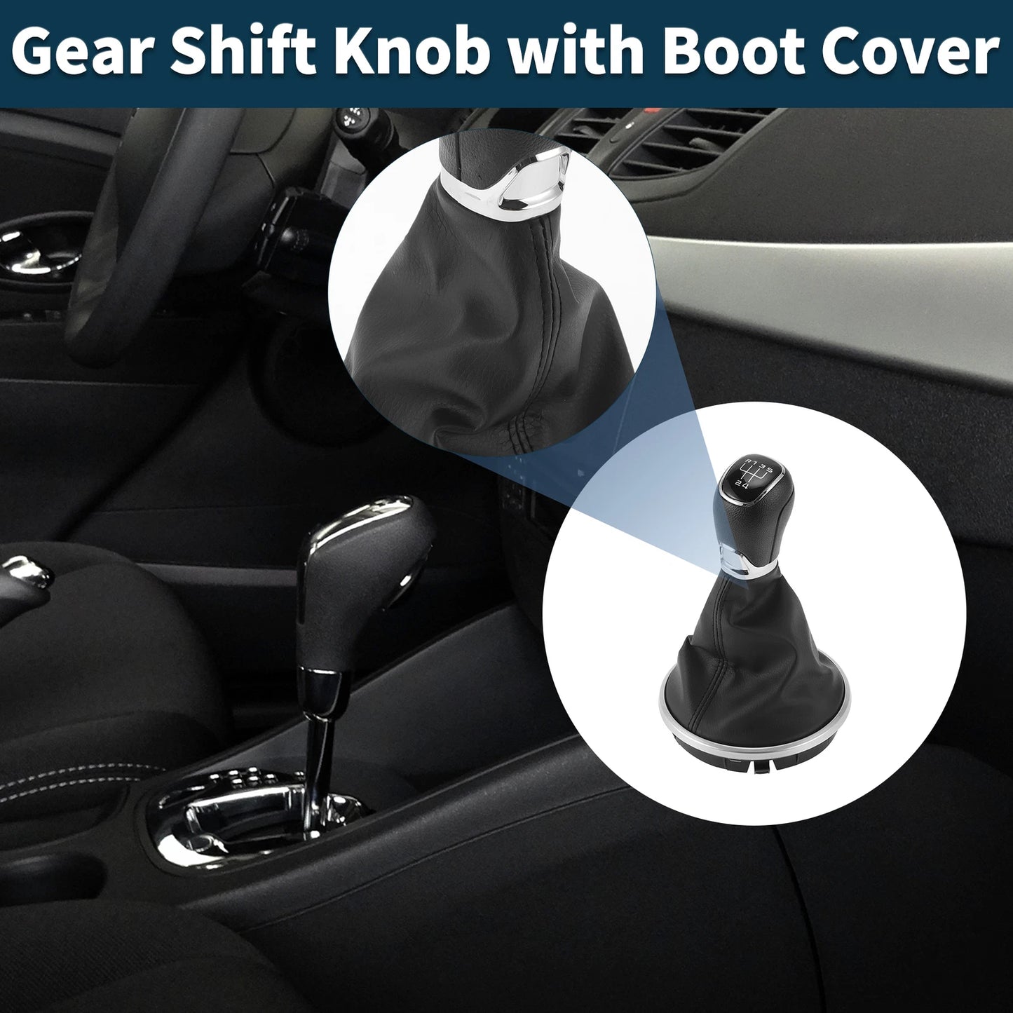 5 Speed Gear Shift Knob with Cover No. 6Y0711113H for Skoda Fabia I (1999–2008)