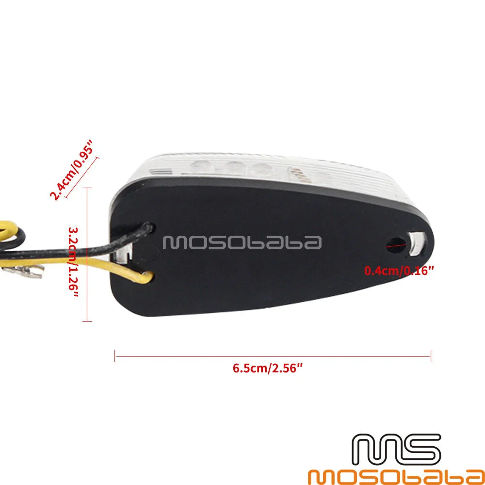 12V Mini LED Turn Signal Light for Motorcycle - Amber Indicator Lamp