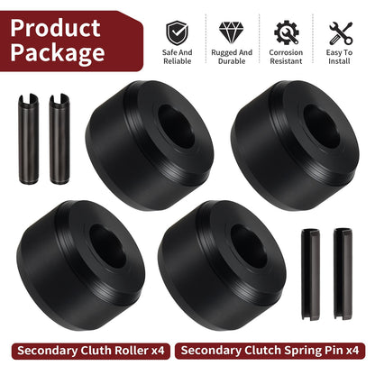 Set of 4 Secondary Clutch Rollers for Polaris RZR 900 (2011–2015)