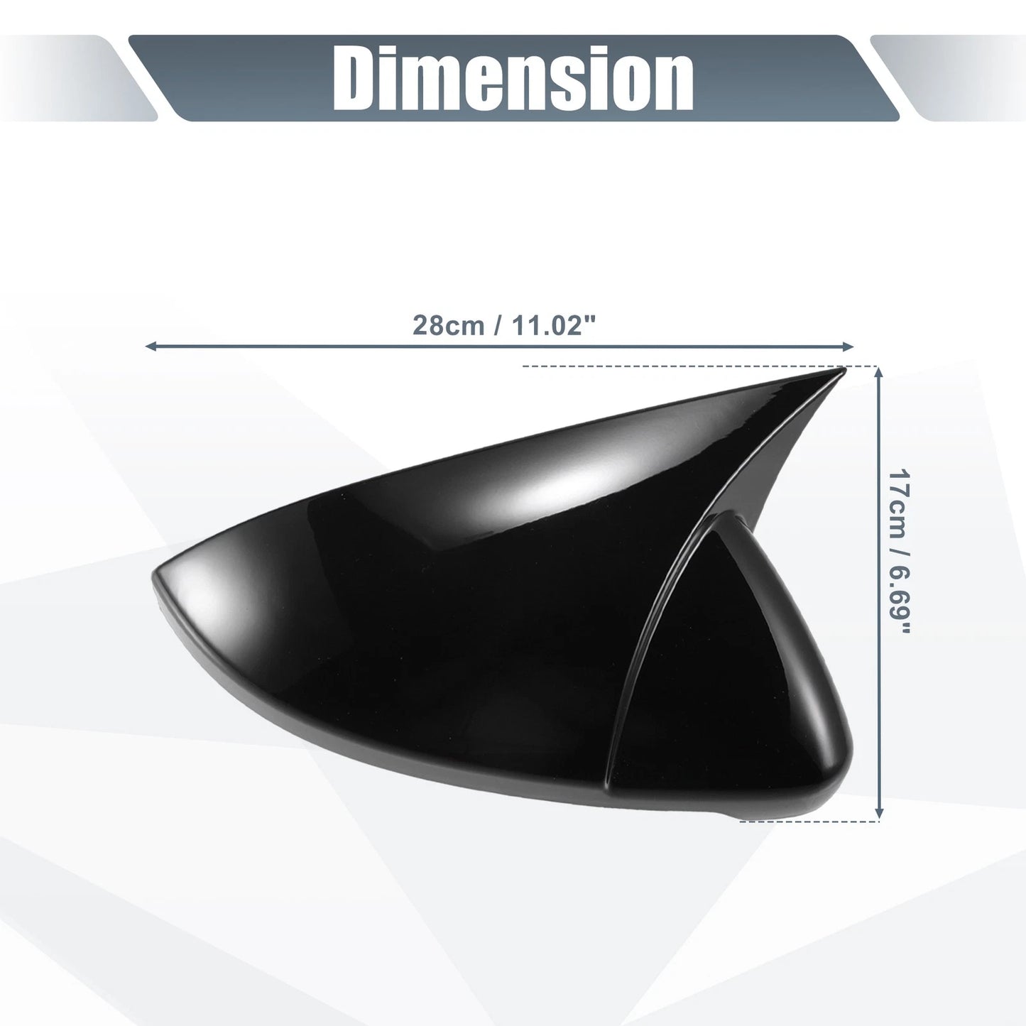 Pair Rearview Mirror Cover Overlay Gloss Black for Volkswagen Golf MK7 (2013–2020)