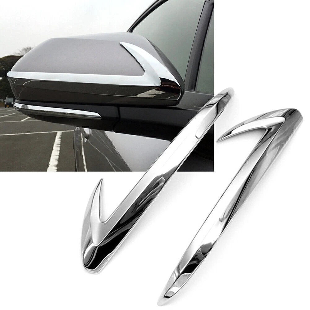 2X Chrome Rearview Side Mirror Strip Garnish Trim for Toyota C-HR (2016–2021)