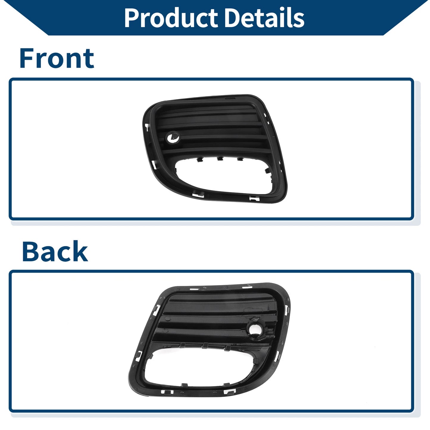 1 Pc Rear Left Fog Light Grill for Mini R56 (2005-2015) Black