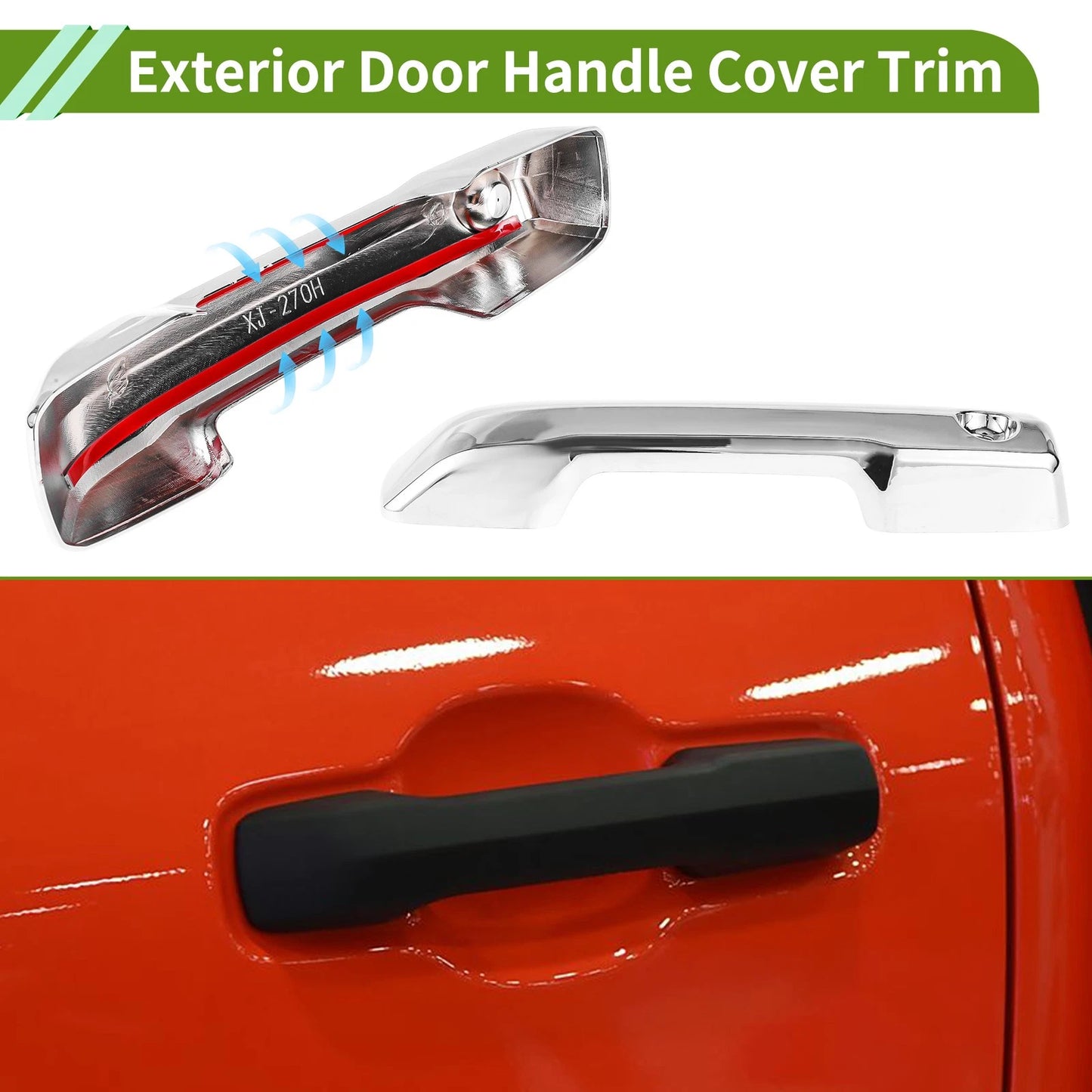 Set of 1 Exterior Door Handle Cover Trim for Toyota Tacoma (2024–2025) ABS