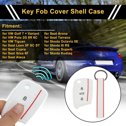 TPU Silicone Car Key Case for VW Golf 7 (2013–2020) - 3 Buttons
