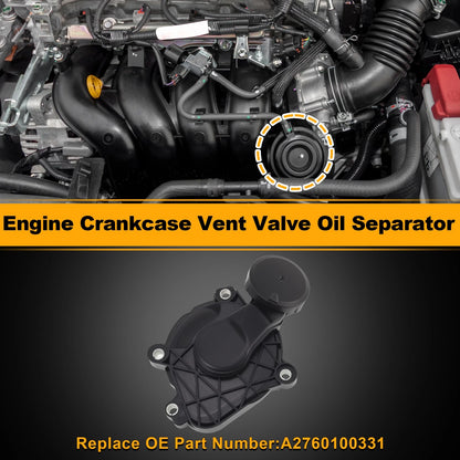 Engine Crankcase Vent Valve Oil Separator for Mercedes-Benz C300 (2015–2021) No.A2760100331