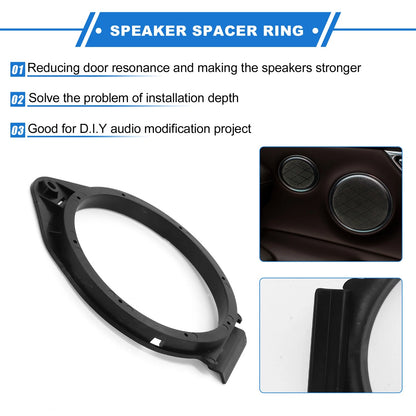2X Speaker Spacer Ring Adapter for Hummer H2 (2003–2009) 6.5''
