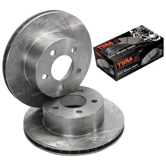 Front Drilled Slotted Rotor & Pads for Grand Cherokee WJ ZG (1996-2003)