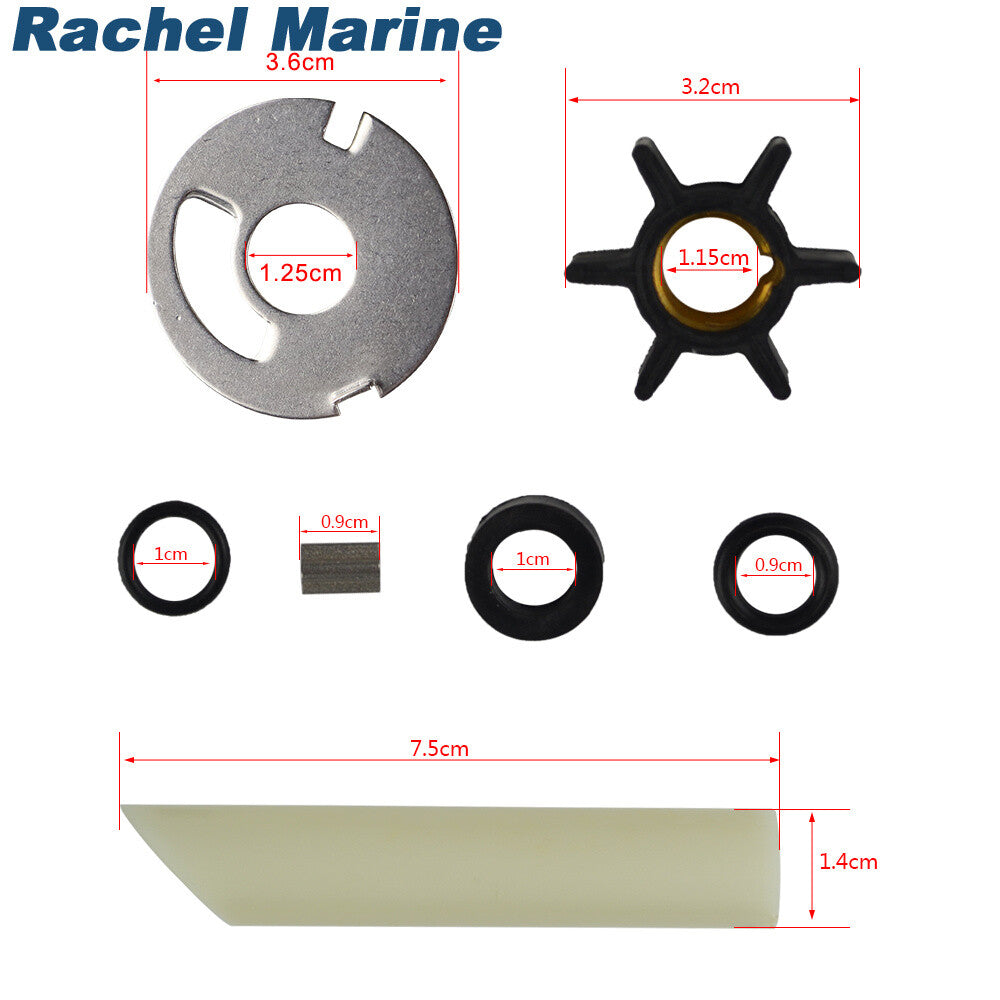 Water Pump Impeller Repair Kit for Mercury 4HP 4.5HP 7.5HP 9.8HP (1990–2023)
