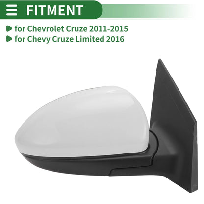 3 Pins Right Passenger Side Door Mirror for Chevrolet Cruze (2011–2015)