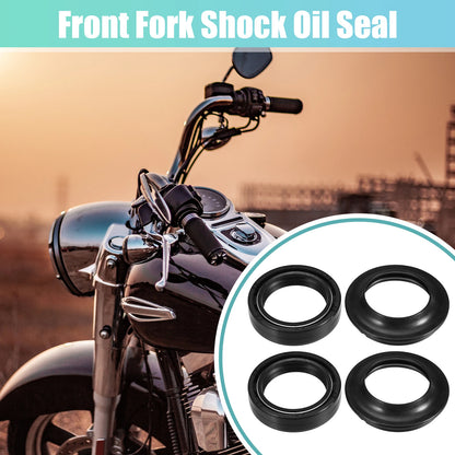 Set of 2 Fork Shock Oil Seal Dust Seal for Kawasaki EX250 (2008–2012)