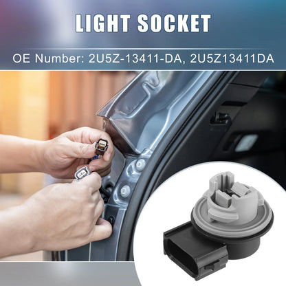 2X Rear Brake Turn Signal Light Bulb Socket 2U5Z-13411-DA for Ford F-150 (2009–2014)
