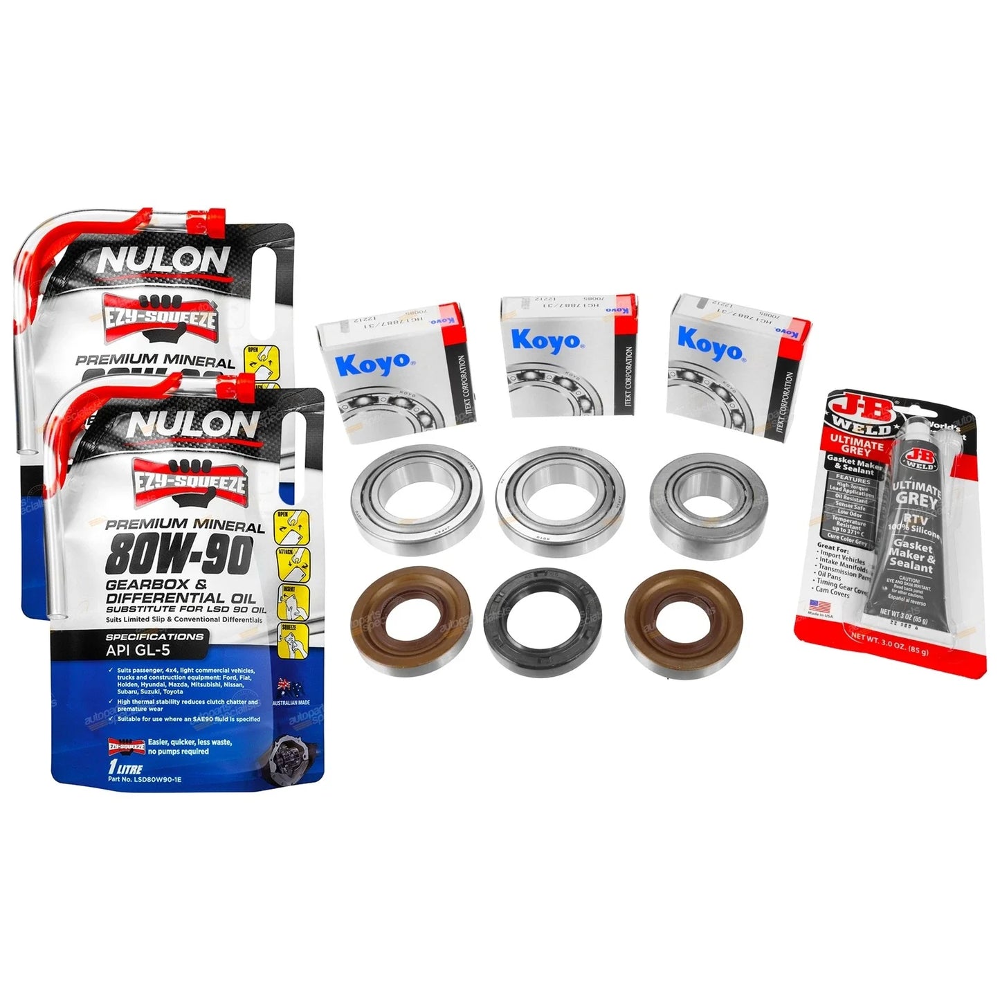 Front Diff Bearings Seals & Oil Kit for Pajero (1983 - 1990)
