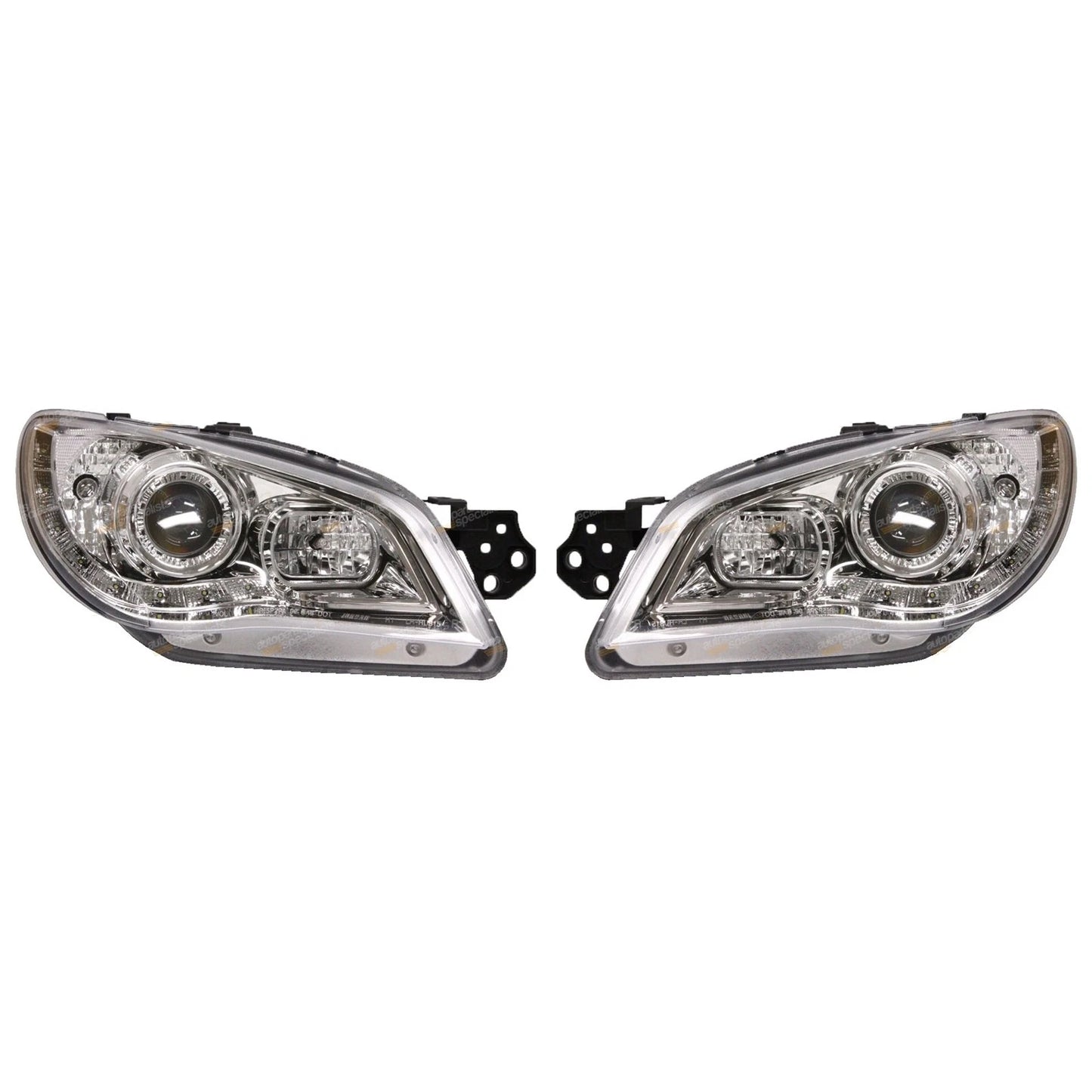 Set of 2 Chrome LED Projector Headlights for Subaru Impreza (2005–2007)