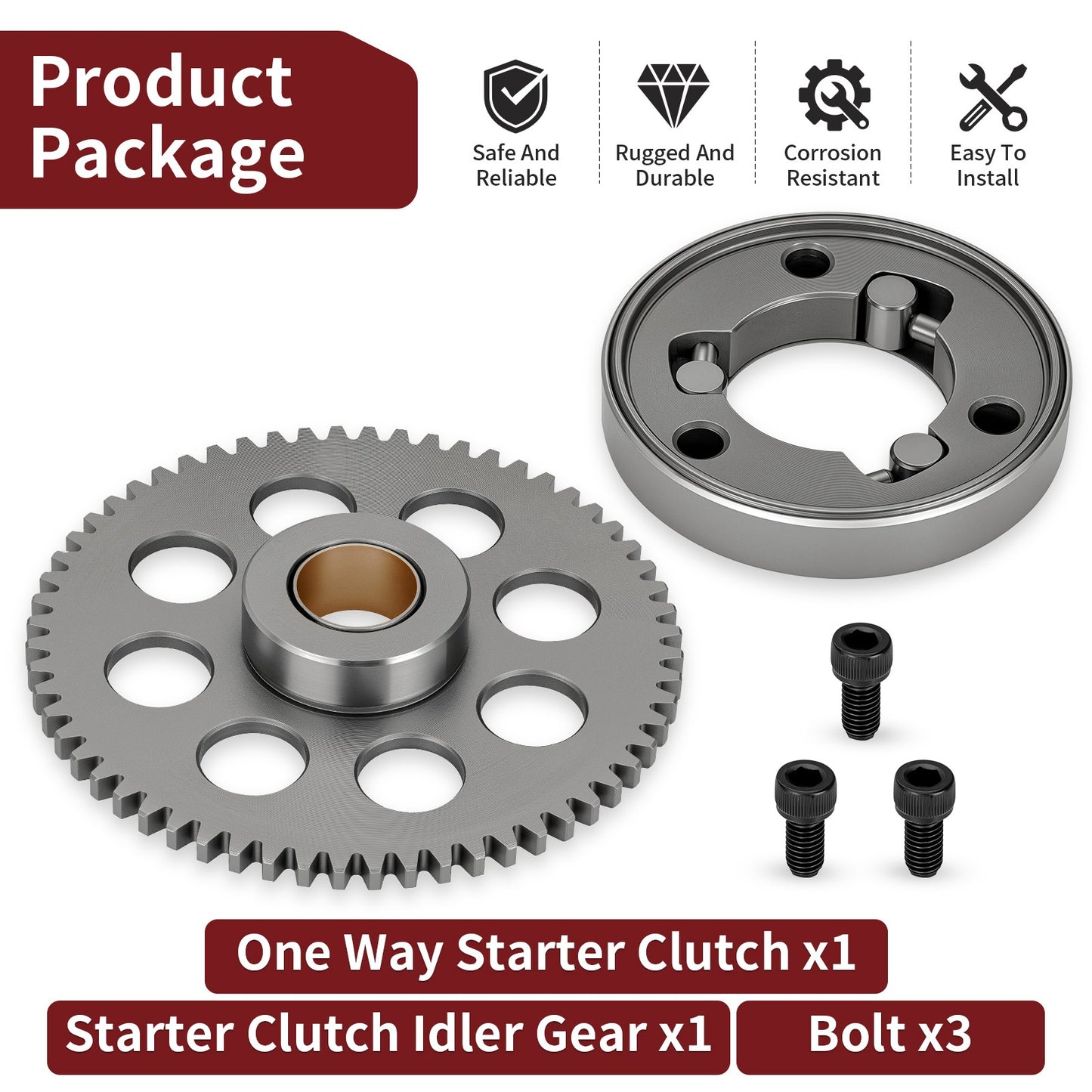 Starter Clutch One Way Bearing for Kawasaki Bayou 220 250 (1990–2004)