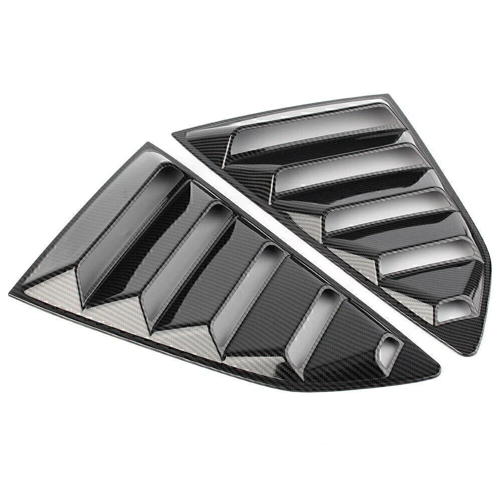 Carbon Fiber Rear Side Window Louver Covers for Chevy Camaro (2016-2018)