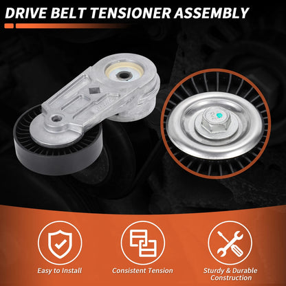 Set of 2 Drive Belt Tensioner Kit for Chevrolet Cobalt (2005–2010) 2.0L 4 Cyl