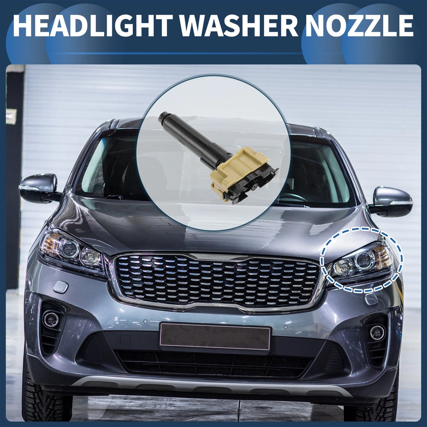 Front Driver Side Headlight Washer Nozzle for Toyota Land Cruiser (2008–2021) No.8520860100